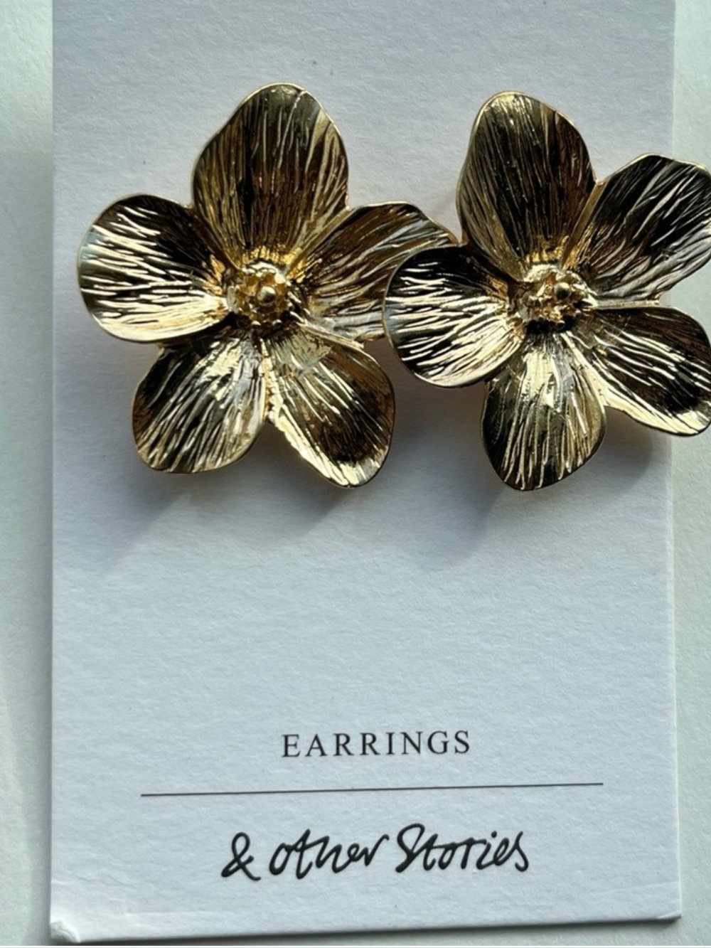 & Other Stories Gold Flower Earrings